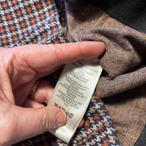 Anthropologie Brown Plaid Cropped Pants nwt Maeve - Picture 3 of 4